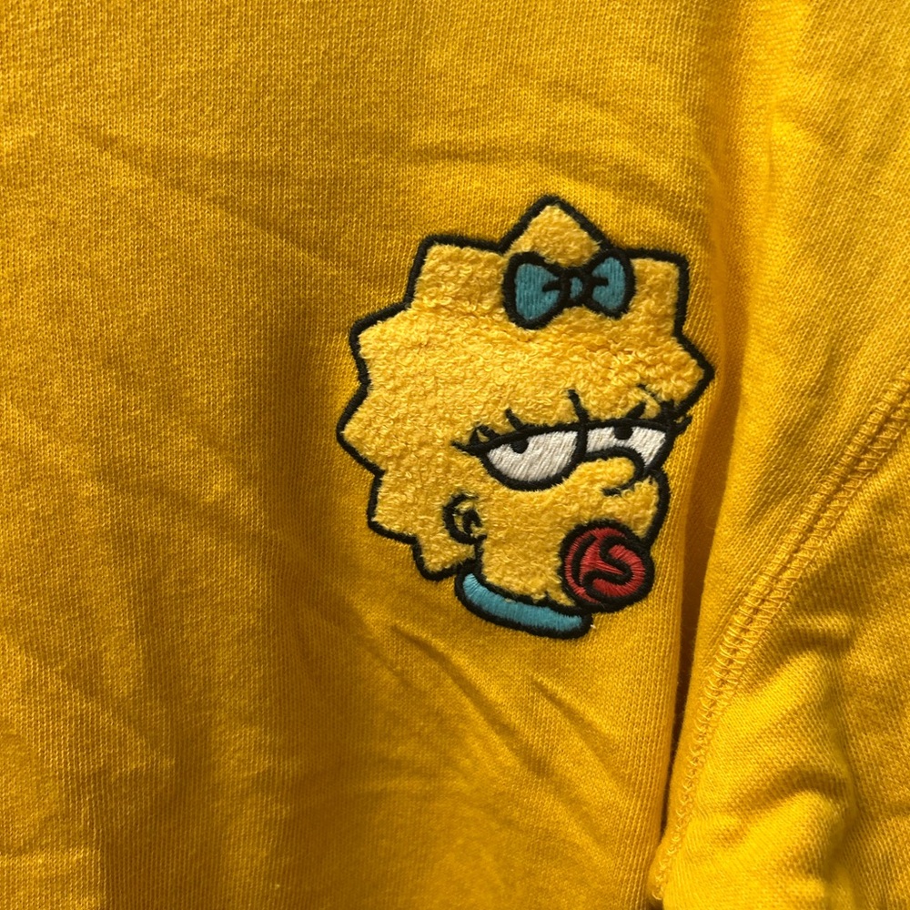Yellow Graphic Tee with Cartoon Patch